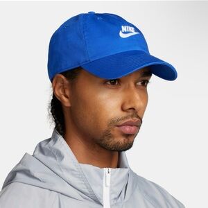 Unisex Nike Swoosh Club Unstructured Futura Wash Baseball Hat Cap Game Royal